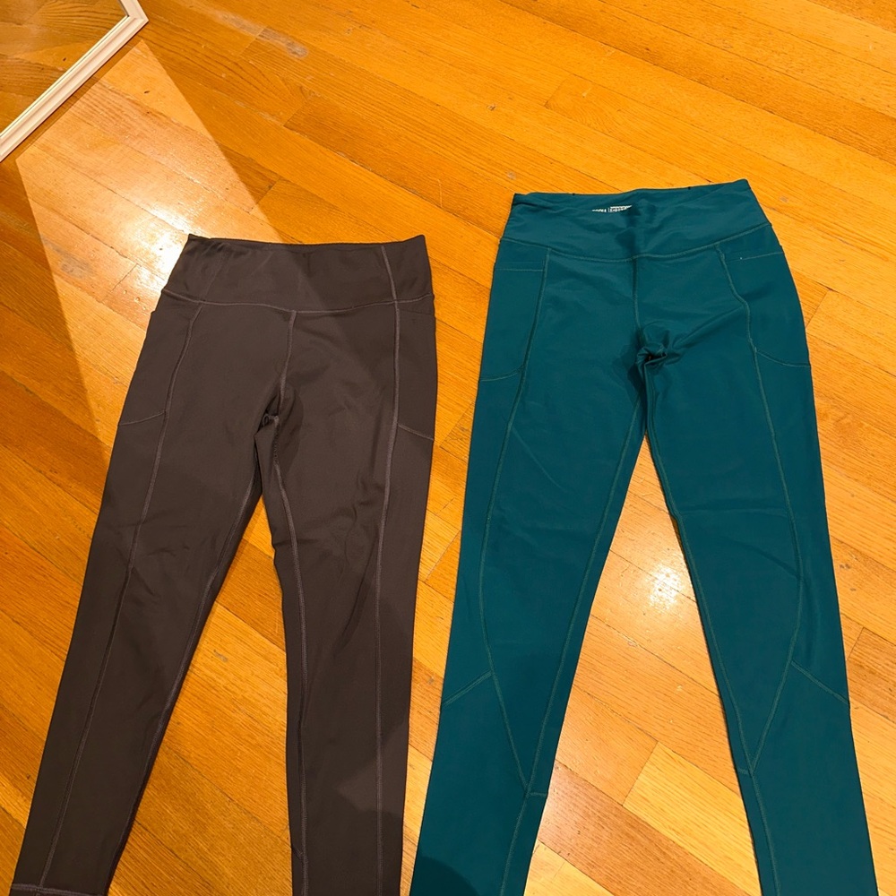 VSX women’s Green / teal and Gray Leggings for Active Comfort